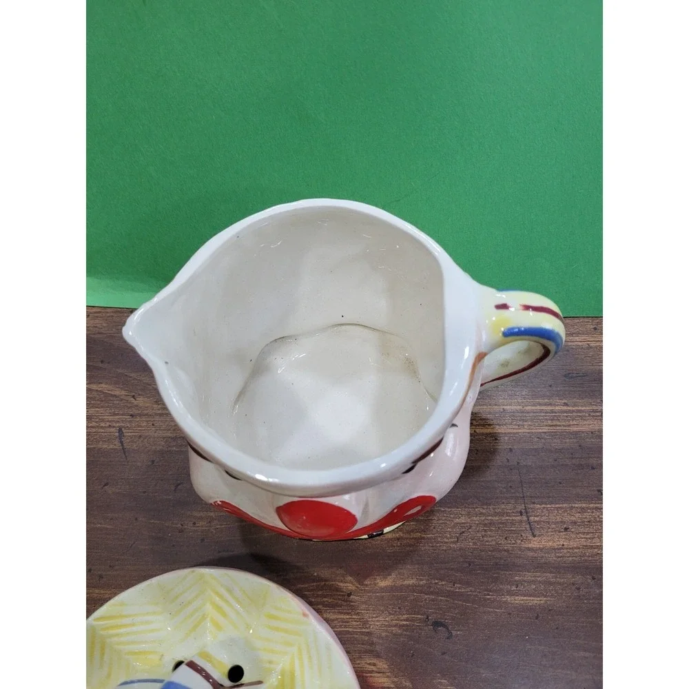 Vintage Juicer Reamer CLOWN Ceramic Hand Painted 5-1/2